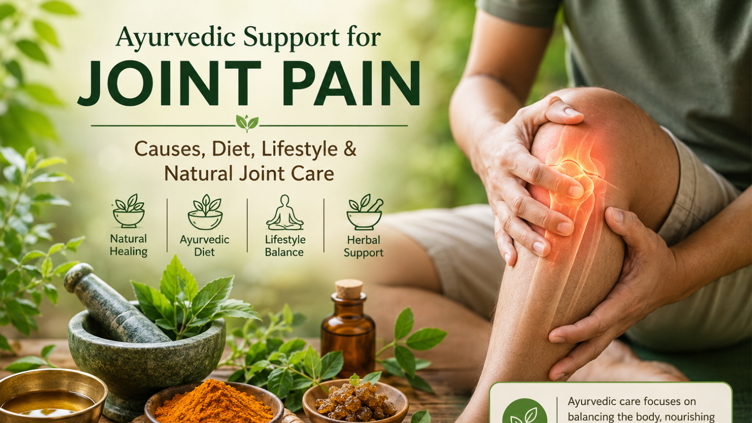 Ayurvedic Support for Joint Pain: Causes, Diet, Lifestyle & Natural Joint Care
